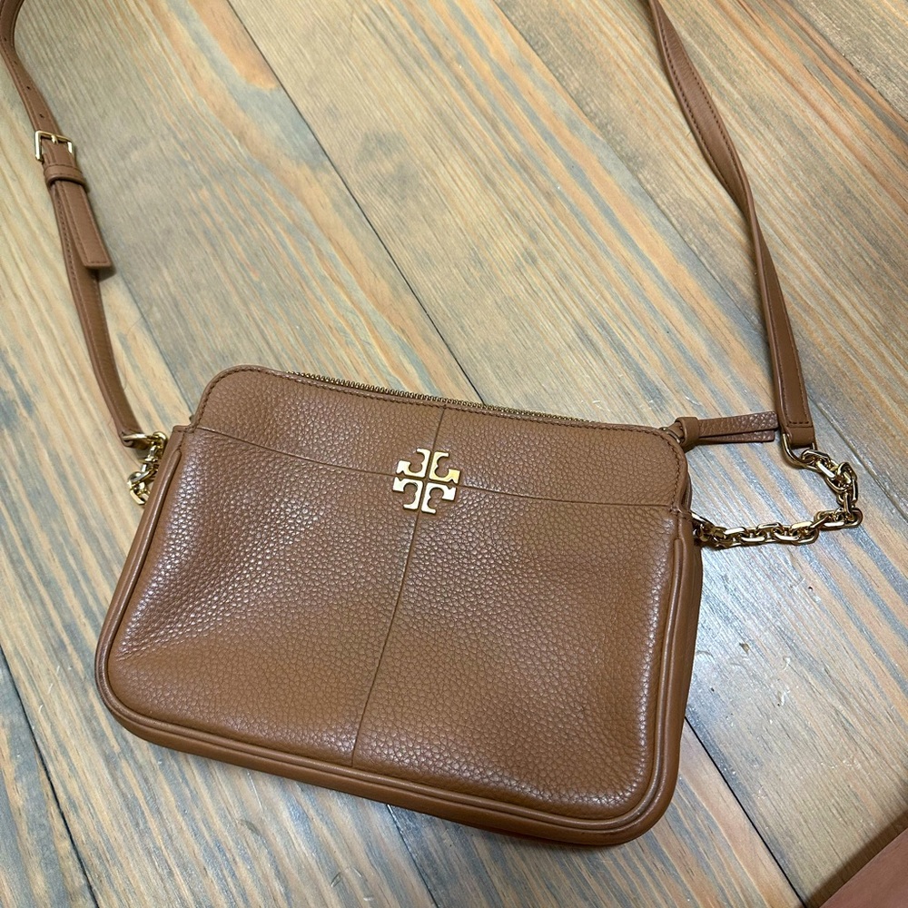 Tory burch brown crossbody - excellent condition